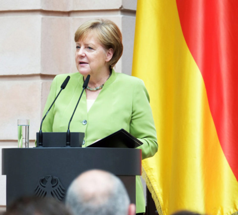 Bundeskanzlerin Dr. Angela Merkel bei ihrer ...