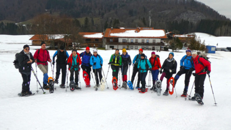 Unternberg (1425 m), im Januar 2018: die Gruppe ...