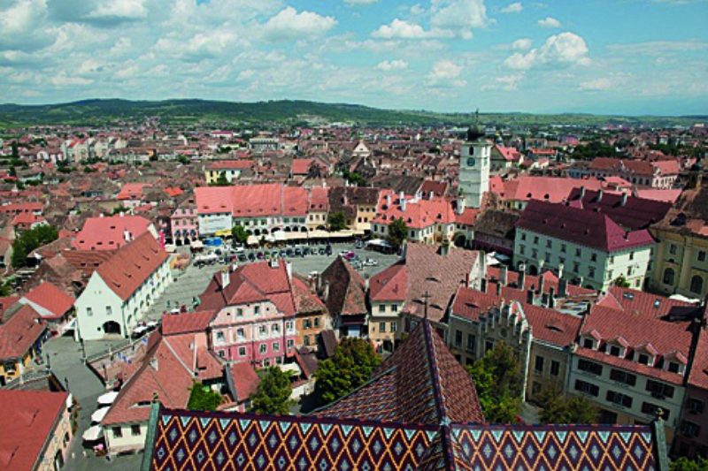 Hermannstadt, Kleiner Ring mit Ratturm. Foto:  ...