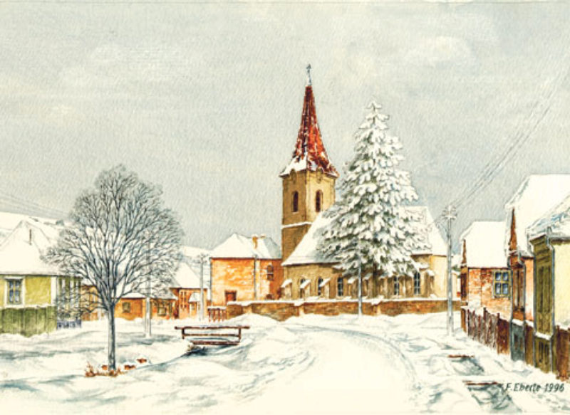Friedrich Eberle, Reußdorf im Winter, 1996. Das ...