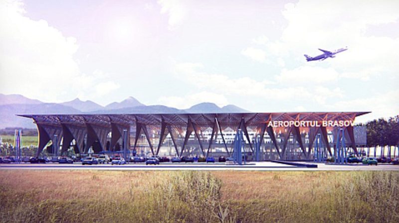 Entwurf des Kronstädter Flughafens: modern, aber ...