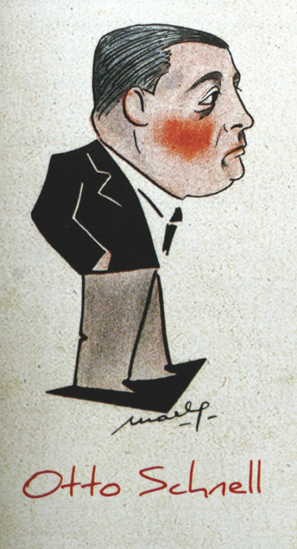 Der Kronstädter Otto Schnell als Salon-Karikatur ...