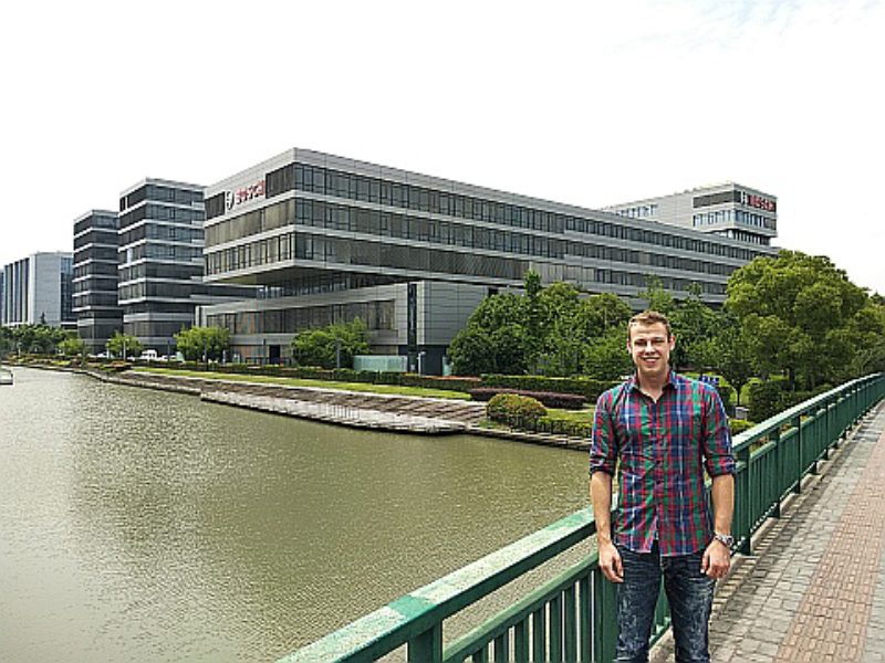 Marc Trein vor Bosch in Shanghai. ...