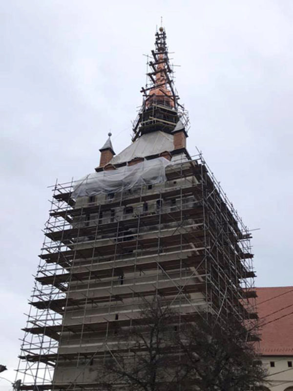 Keisder Turm wird renoviert. Foto: Agnes Welter ...