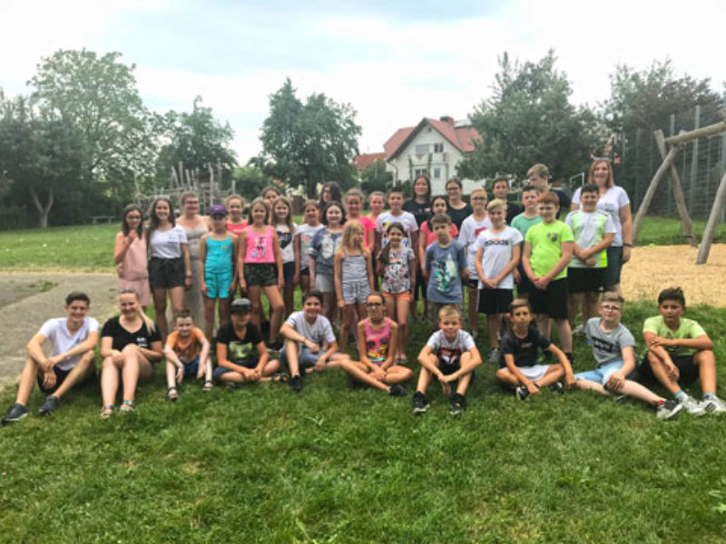 Teilnehmer der Kinderfreizeit 2019 in Baden ...