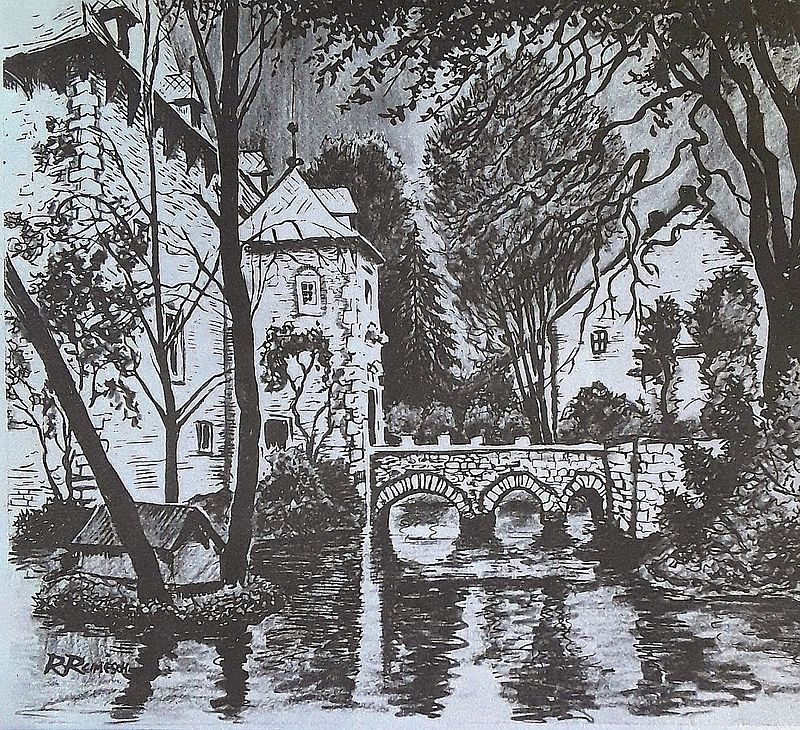 „Wasserschloss Eynatten“. Grafik von Ragimund ...