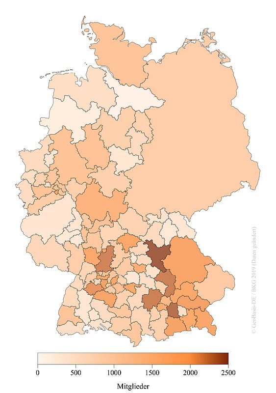 Geografische Verteilung der Verbandsmitglieder - ...