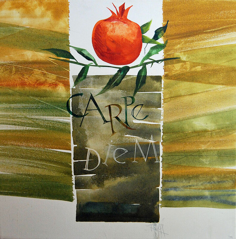 „Carpe Diem“, 2010, Acryl auf Leinwand, 40 x 40 ...
