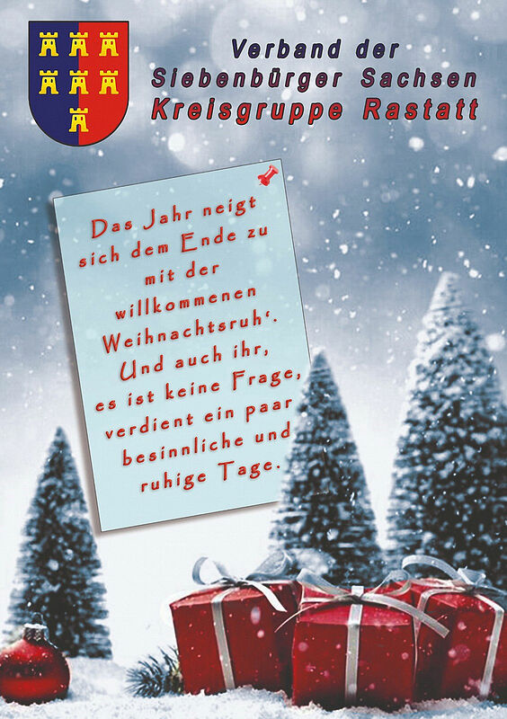 Weihnachtskarte der Kreisgruppe Rastatt ...