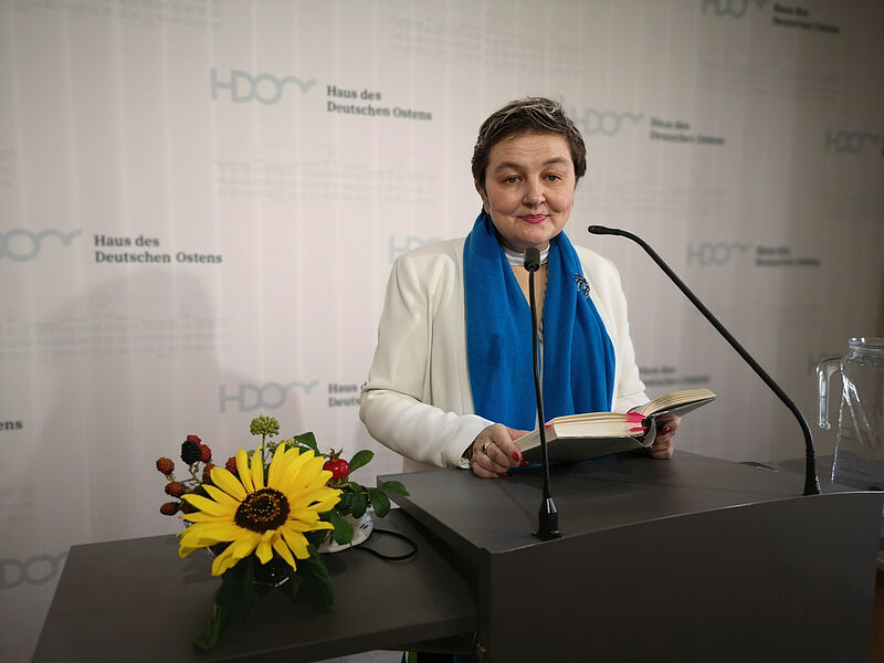 Lilia Antipow bei der Lesung im HDO. Foto: Josef ...