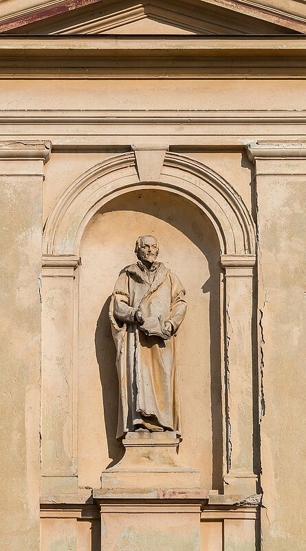 Statue Philipp Melanchtons an der Schule in ...