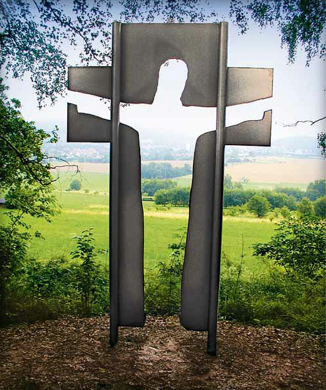 Christusskulptur „Ausblick“ von Helmut Droll, Bad ...