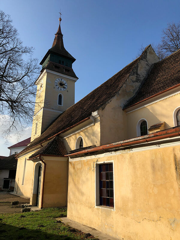 Evangelische Kirche Wolkendorf im November 2019. ...