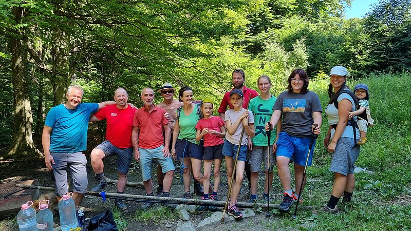 Gruppenfoto an der Quelle bei der ...