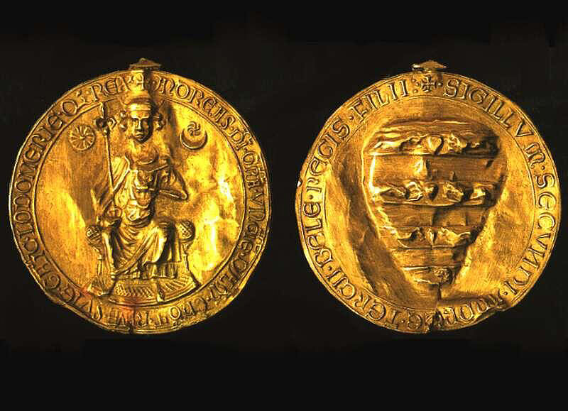 Eine Goldene Bulle des ungarischen Königs Andreas ...