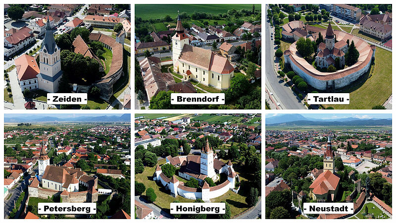 Burzenländer Kirchenburgen, mit der&#8200;Drohne ...