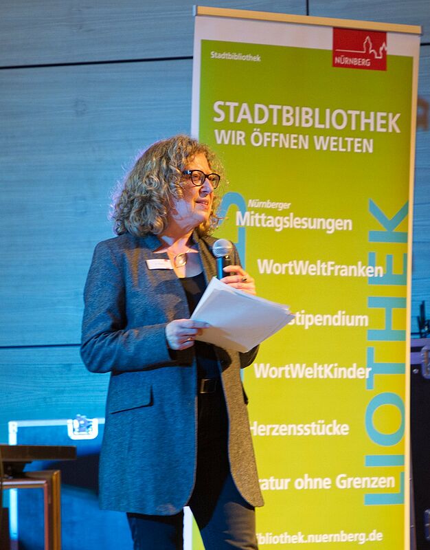 Elke Thoma von der Stadtbibliothek Nrnberg, die ...