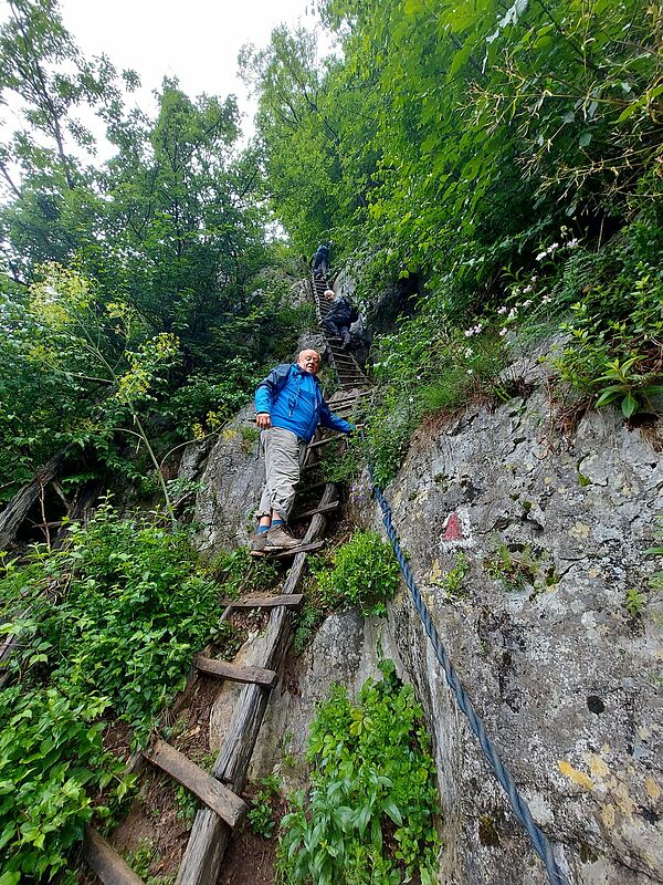 Cerna-Gebirge, Aufstieg ber Holzleitern Foto: ...