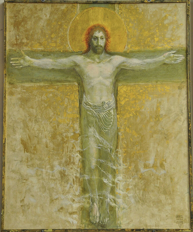 KATH. „Herabsteigender Christus“, Eitempera auf ...