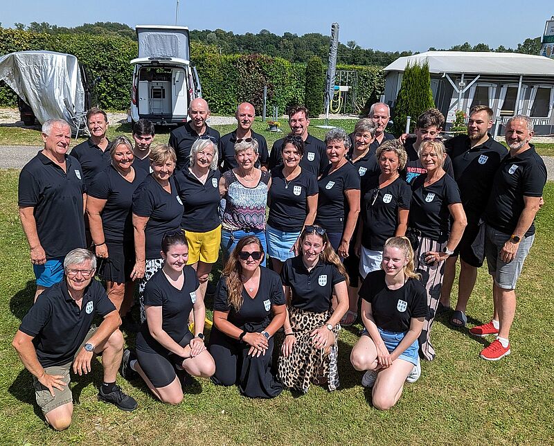 Projektgruppe Haferland mit Campingbesitzerin ...