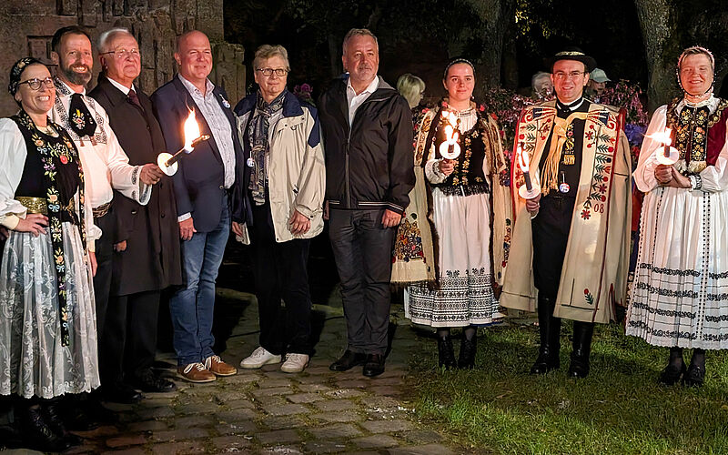 Vier Bundesvorsitzende beim Gruppenbild an der ...