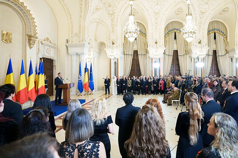 Staatsprsident Klaus Johannis sprach zum letzten ...