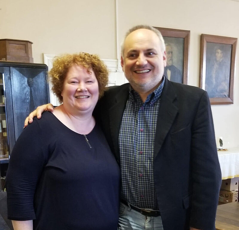 Christine und Bruno beim Besuch 2019 ...