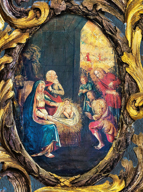 Großau, rum. Cristian: Detail vom Barock-Altar ...