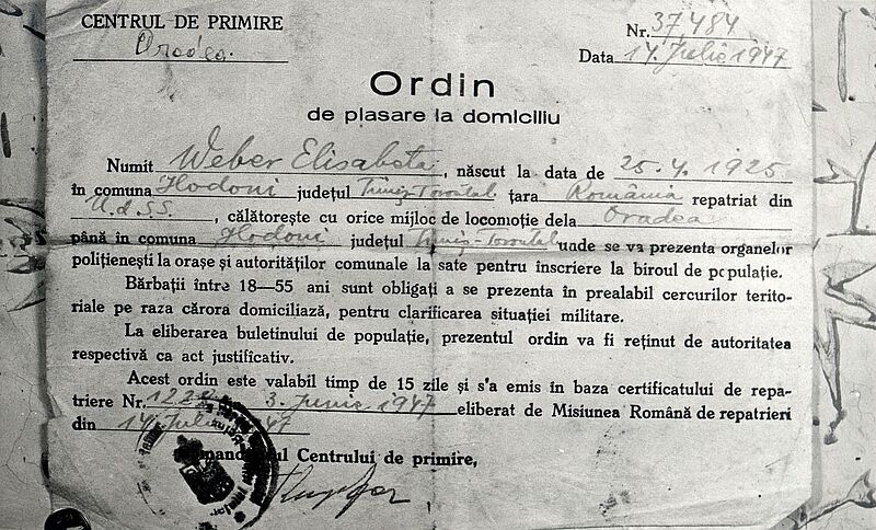 Ordin de plasare la domiciliu für Elisabeth ...