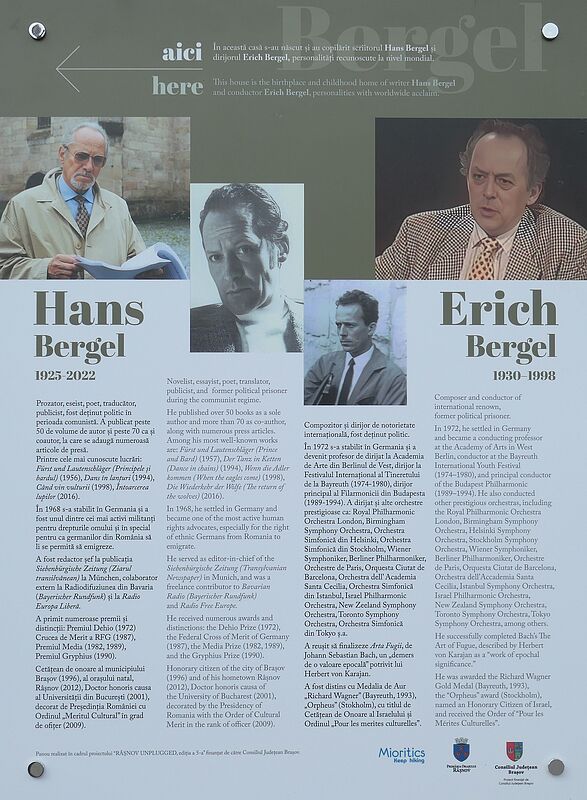Gedenktafel fr Hans und Erich Bergel in Rosenau ...