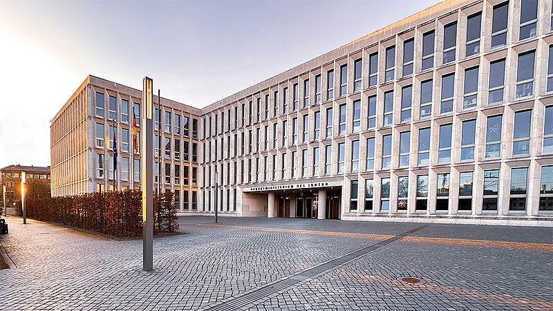 Das Bundesministerium des Inneren in Berlin. ...