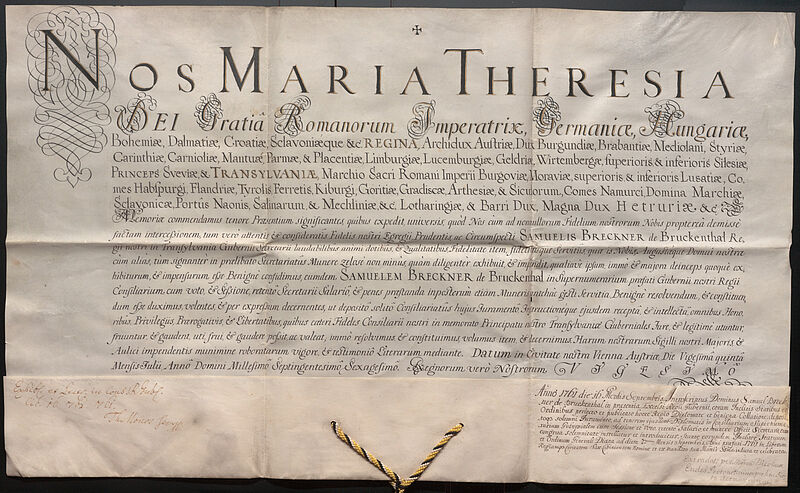 Die von Maria Theresia signierte ...