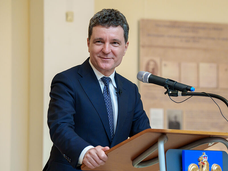 Staatsprsident Dan bei seiner Ansprache. Foto: ...