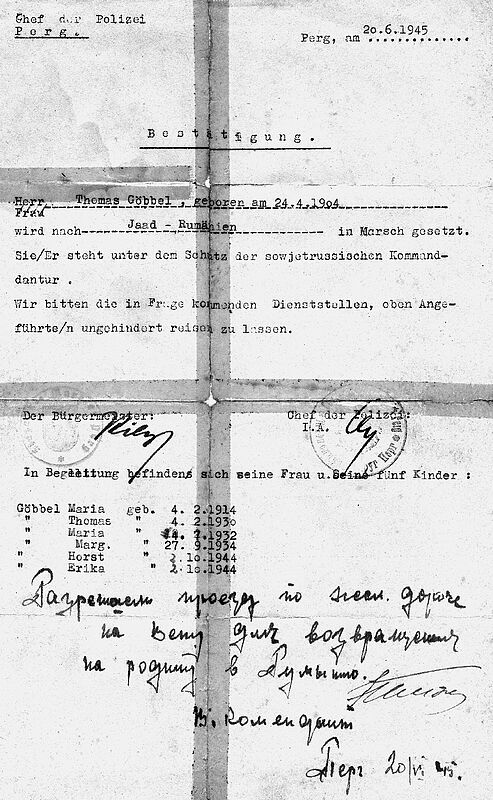 Reisebesttigung Rckkehr nach Siebenbrgen fr ...