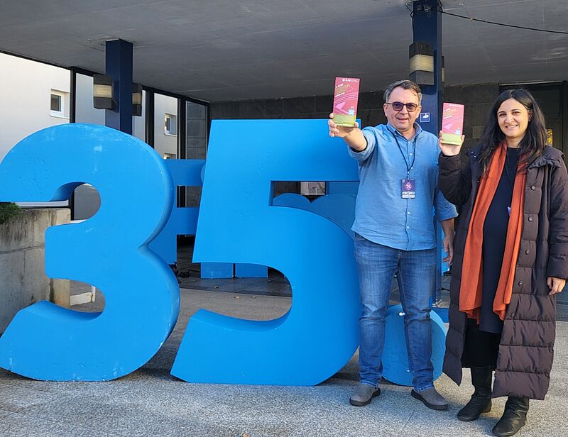 Die Produzentin Livia Radulescu und Regisseur Dan ...