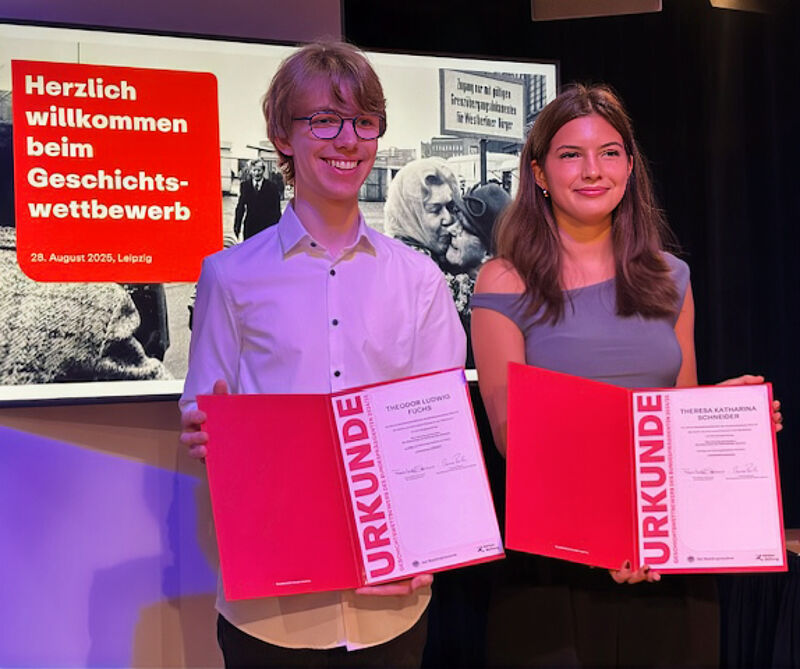 Theresa Schneider und Theodor Fuchs bei der ...