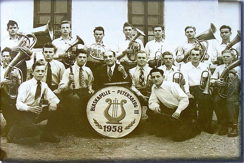 Petersberger Blaskapelle 1958 unter der Leitung ...