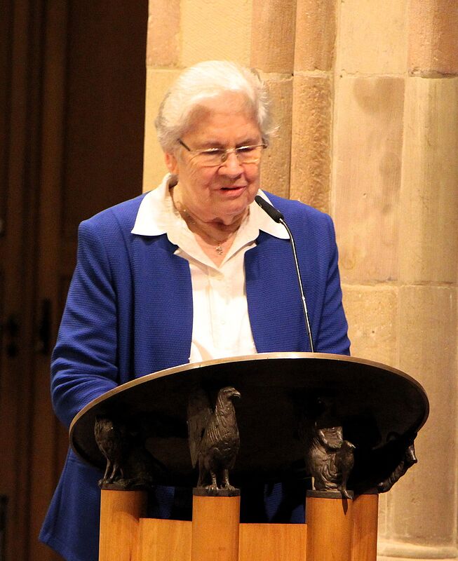 Die ehemalige Vorsitzende Christa Andree hielt ...