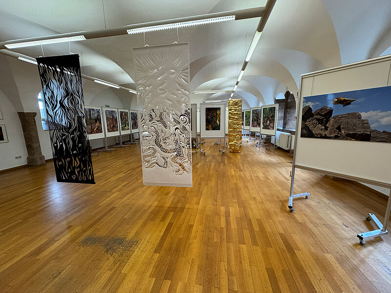 Blick in die Ausstellung durch die Linse der ...