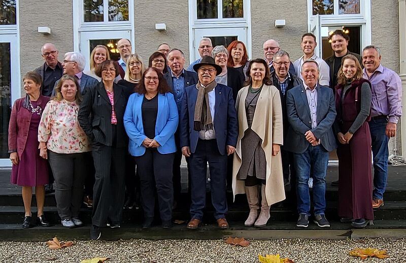 Eine gut gelaunte Gruppe nach einem ...