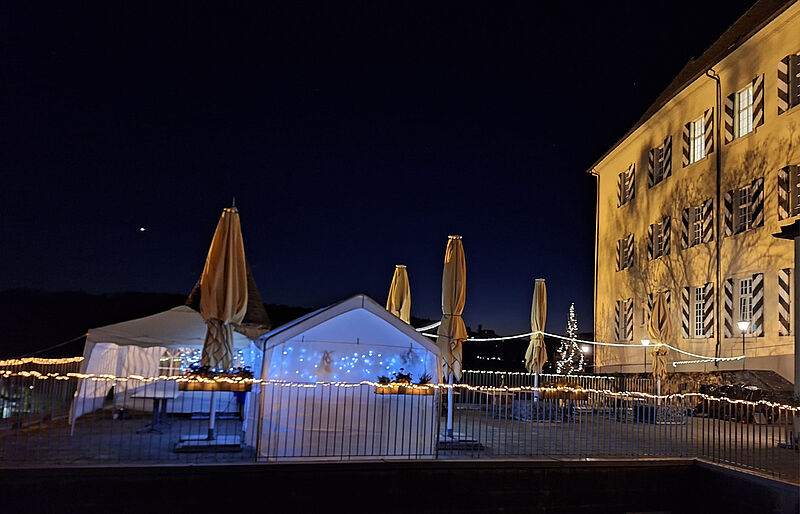 Weihnachtsstimmung auf Schloss Horneck. Foto: Dr. ...