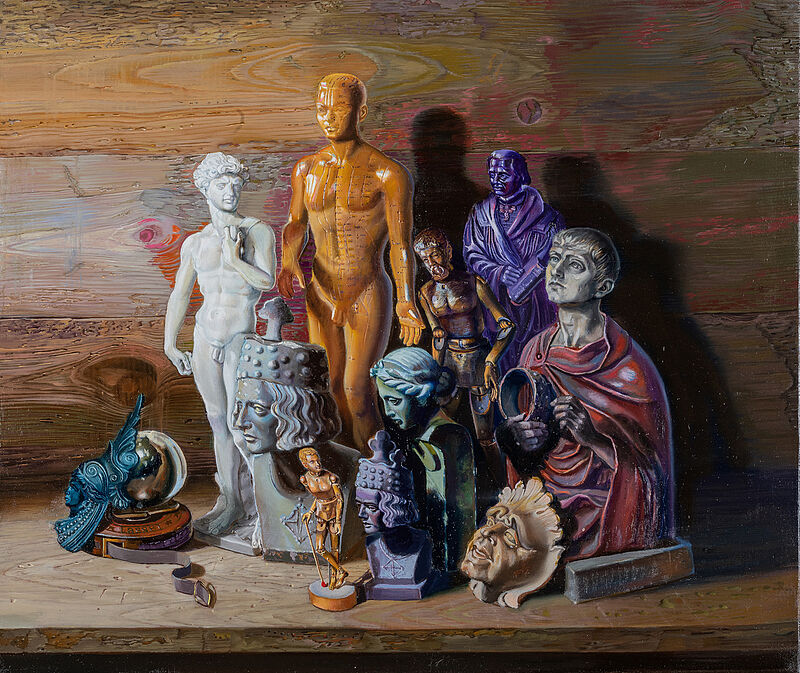 Michael Lassel: Exodus, 2023, l auf Leinwand, 70 ...