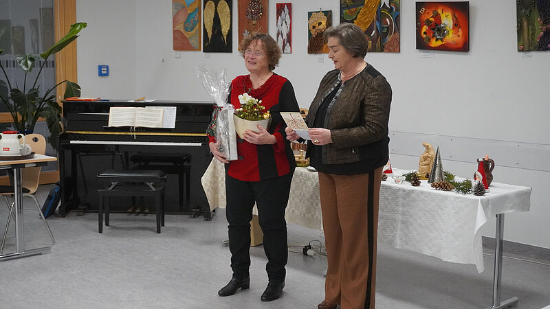 Verabschiedung von Angelika Meltzer (links), auf ...