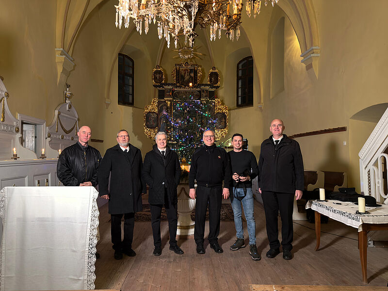 Dreharbeiten zum Online-Weihnachtsgottesdienst in ...