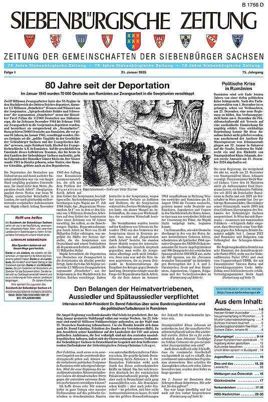 Titelseite der Folge 1/2025 ...