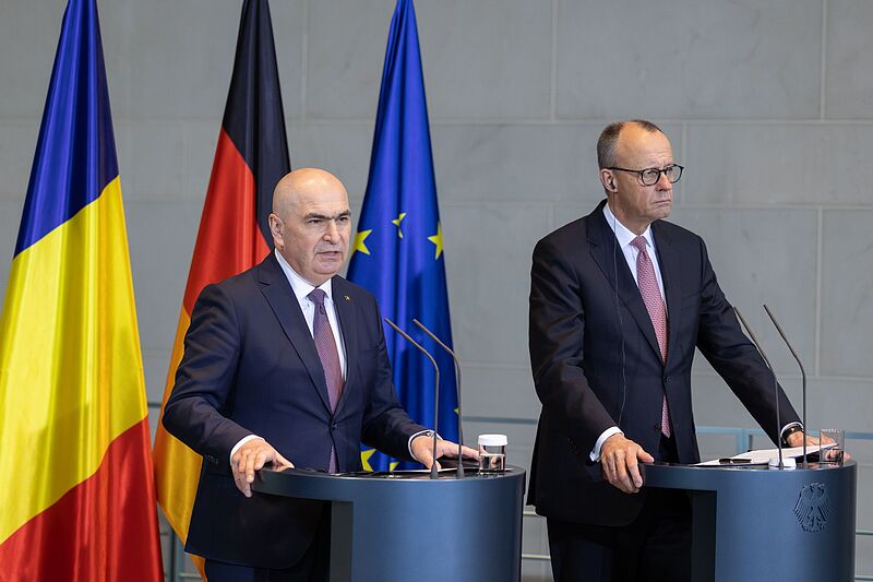 Gemeinsame Pressekonferenz mit Friedrich Merz. ...