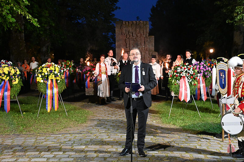 Thomas Șindilariu sprach an der Gedenkst�tte ...