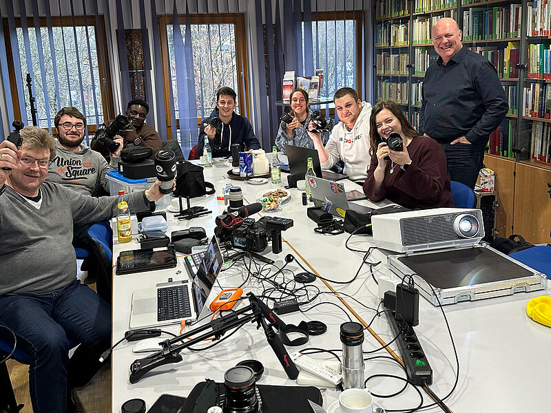 Kamera-Workshop in N�rnberg, Erster von links ...