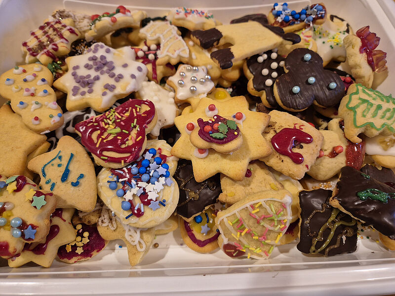 Pl�tzchenauswahl nach der gemeinsamen Aktion in ...