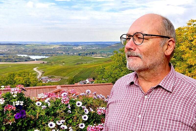 Hellmut Seiler in Löwenstein, die Weinberge im ...